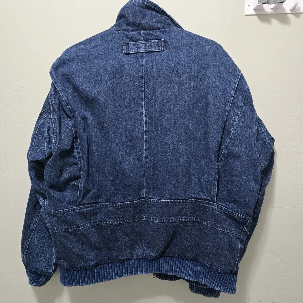 Forest Club Vintage‎ Denim Military Jacket Large